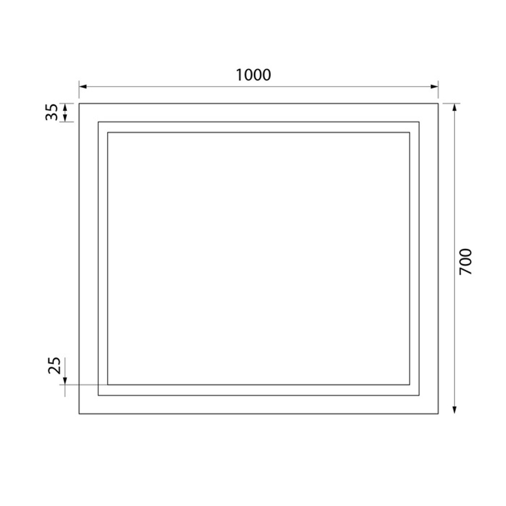 Зеркало с подсветкой IDDIS Zodiac, 100 см, ZOD1000i98