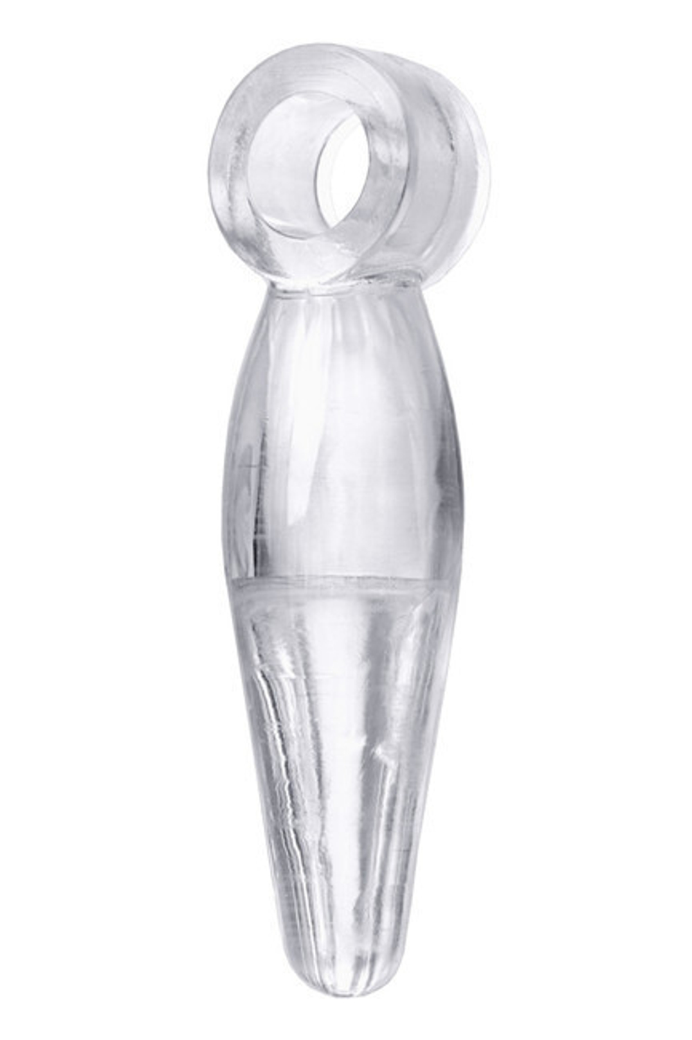 Анальная втулка с кольцом на палец (Цвет: прозрачный)