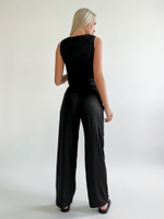 Костюм Miss Diva 11404 однотонный из жилетки и брюк-палаццо