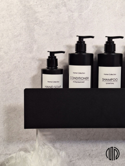 Полка настенная прямая черная MetaDec Side 40см