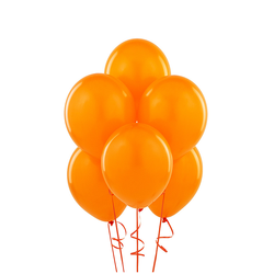 Оранжевые воздушные шары металлик Экстра Bright Orange