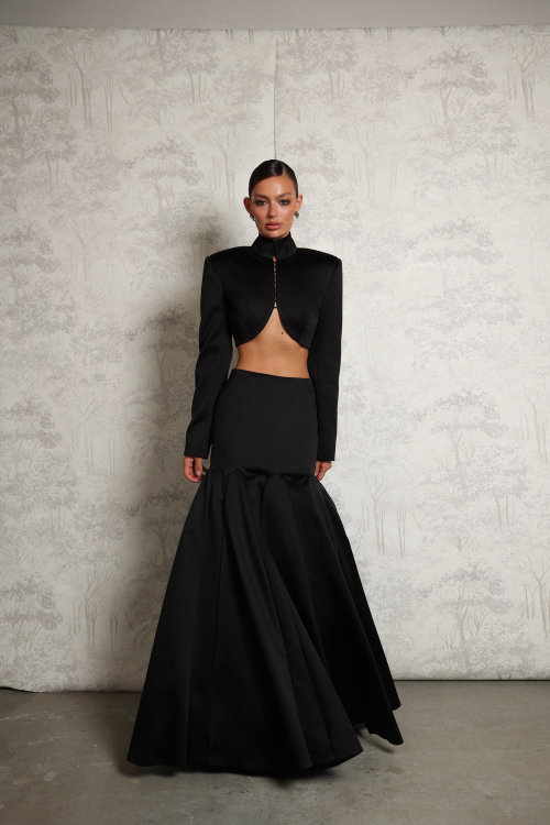 Юбка макси "моменты" черная