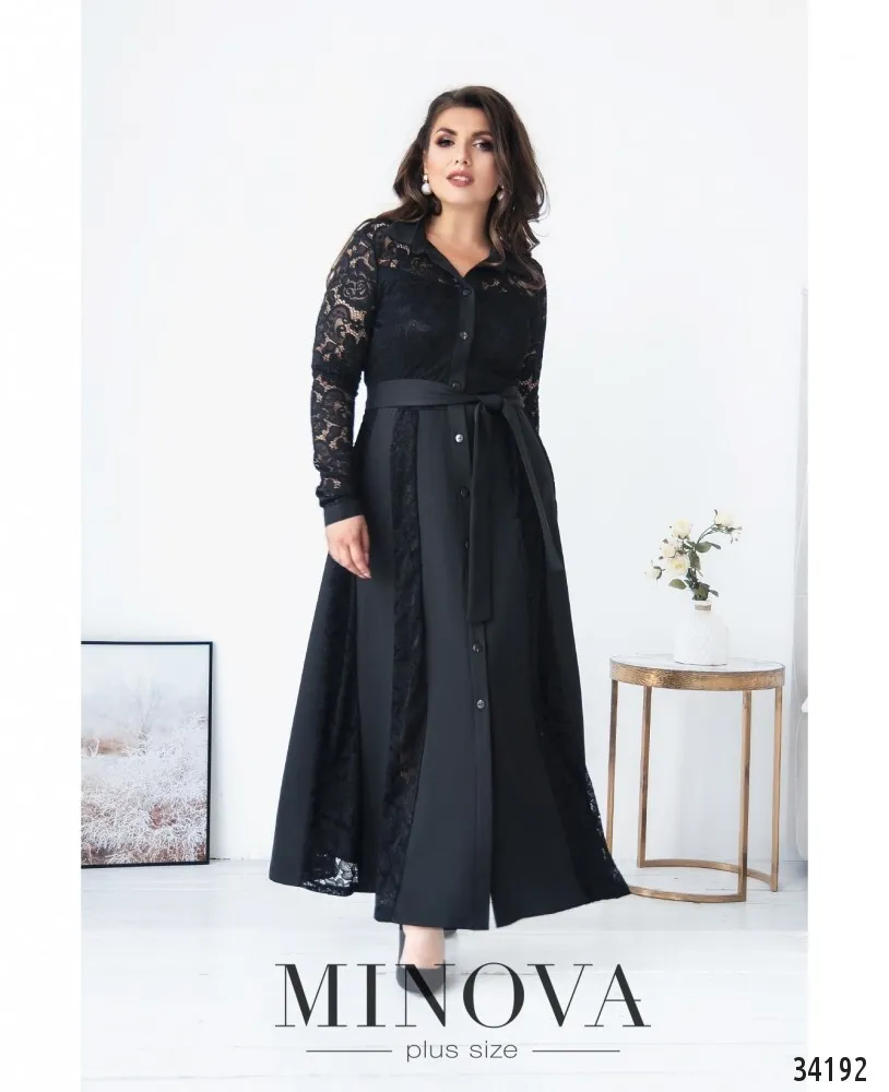 Платье 8618-черный Minova