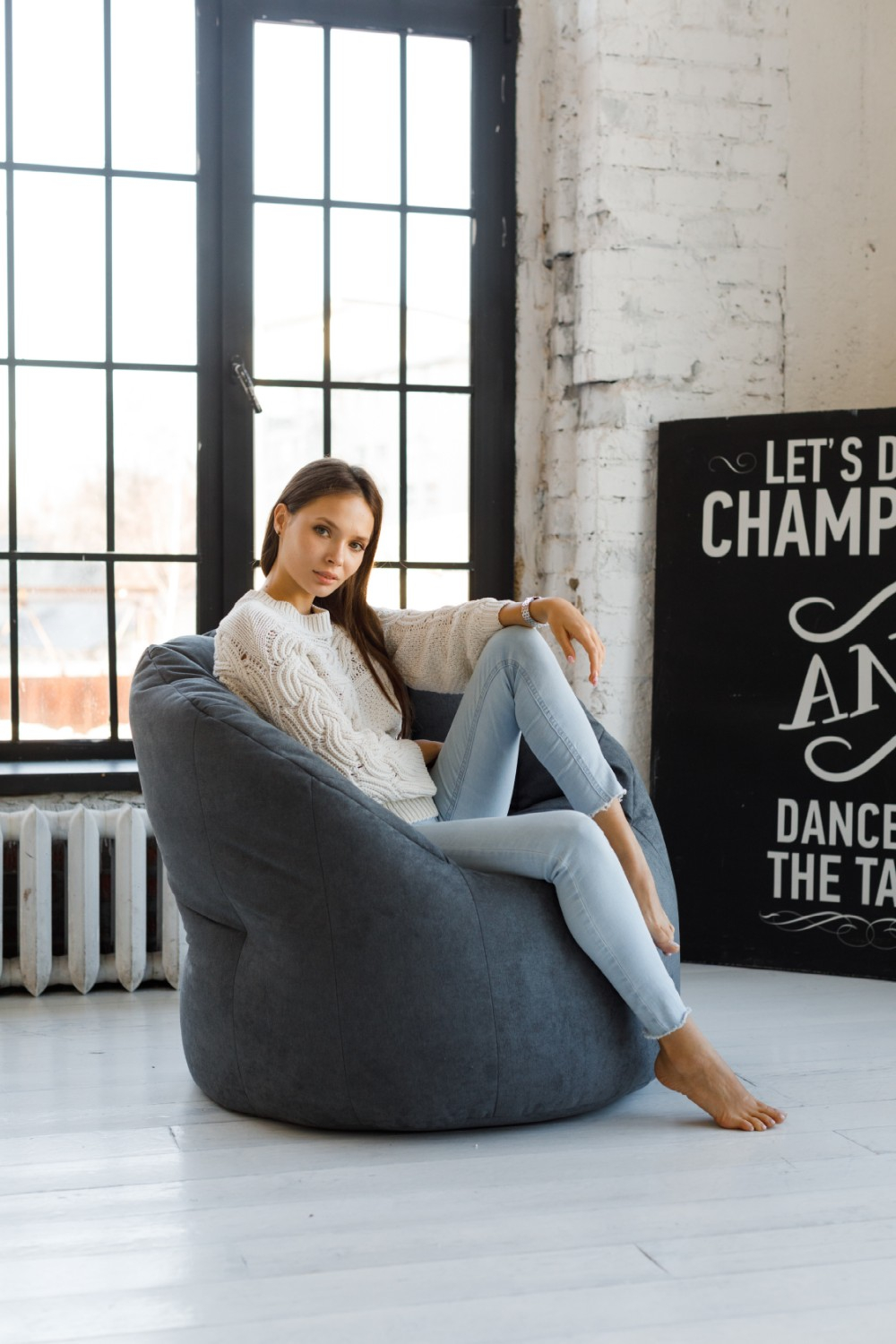 Кресло Пенек Зефир Серый