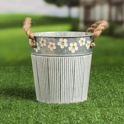 Кашпо с ручками «Ведерко Фрейя» (Цвет: не задано)