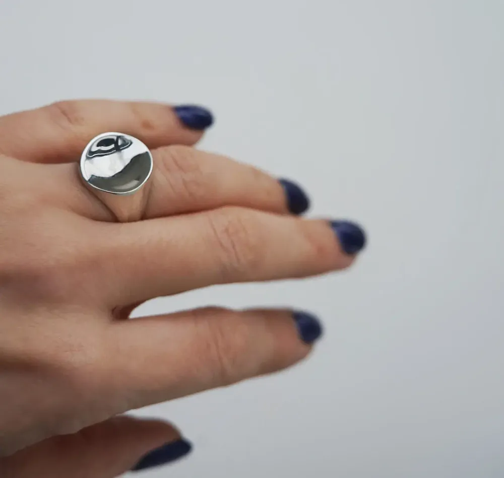 Кольцо Печатка круглая