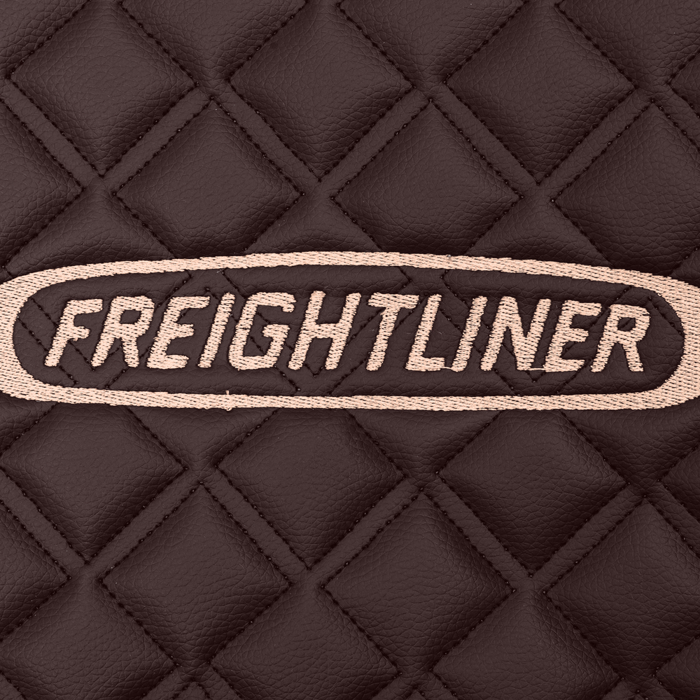 Ковры FREIGHTLINER CENTRY (механика) (экокожа, коричневый, черный кант, бежевая вышивка)