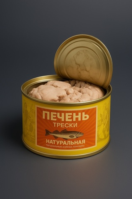 Печень трески натуральная банка №38 КТФ, 185гр.