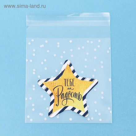 Пакет с клеевым клапаном 10*10 см. "Тебе на радость"