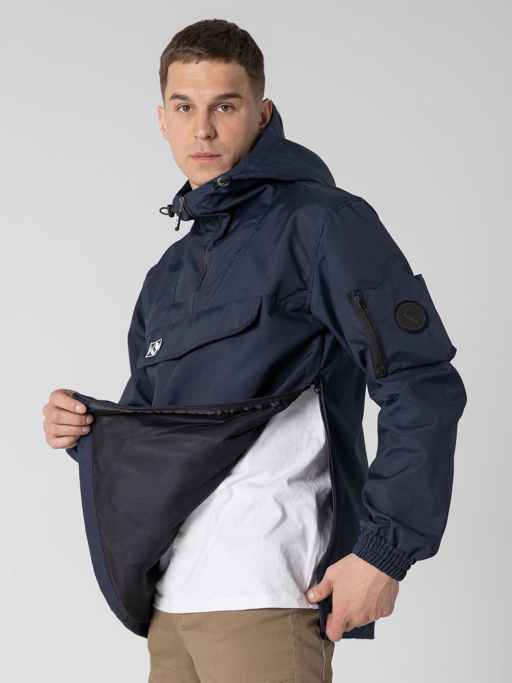 Анорак с боковым карманом Город Горький синий