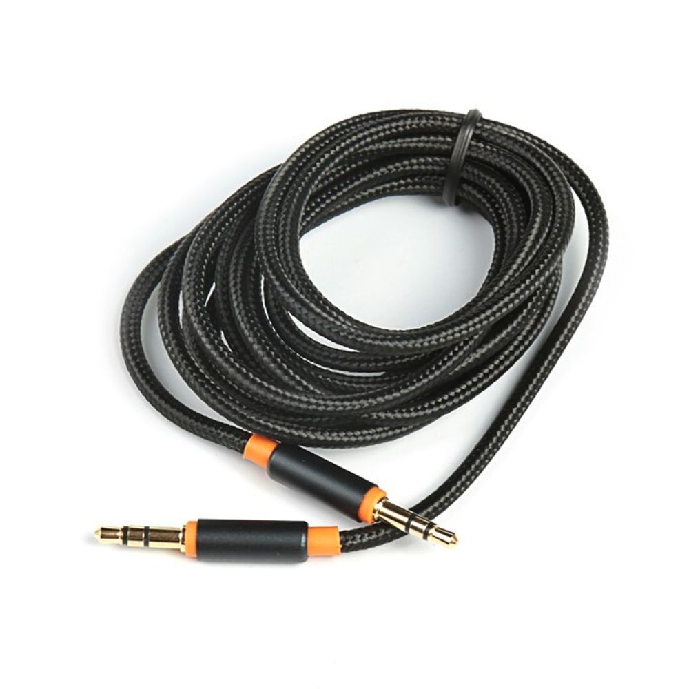 AUX cable 1m в металлической оплетке Black Yida
