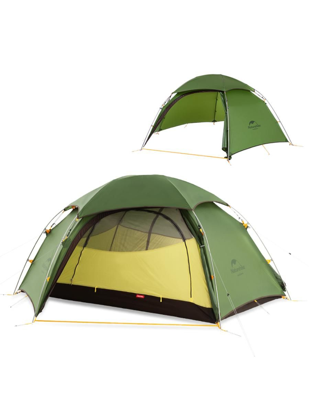 Палатка Naturehike Сloud Peak NH17K240-Y 20D двухместная, зеленая