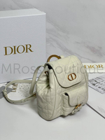 Маленький рюкзак Dior Caro белого цвета