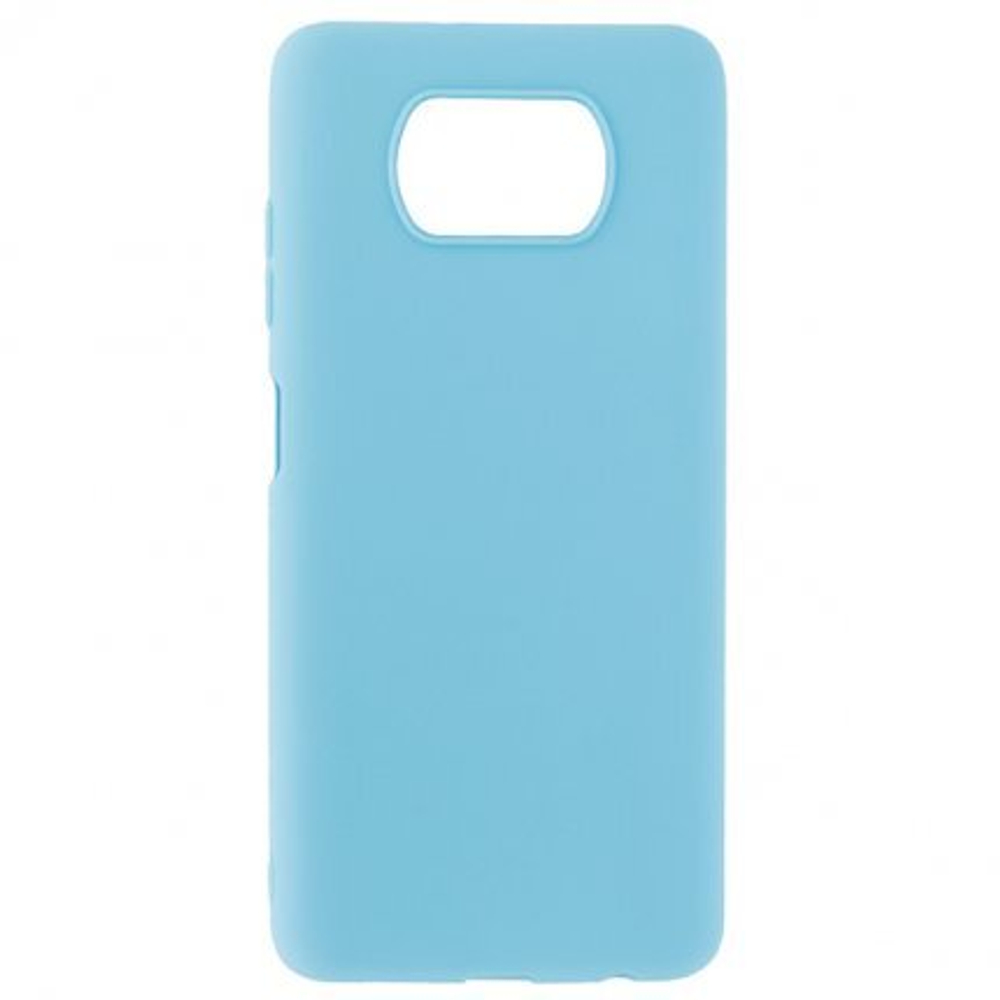 Накладка Xiaomi Poco X3 силикон матовый голубой Zibelino