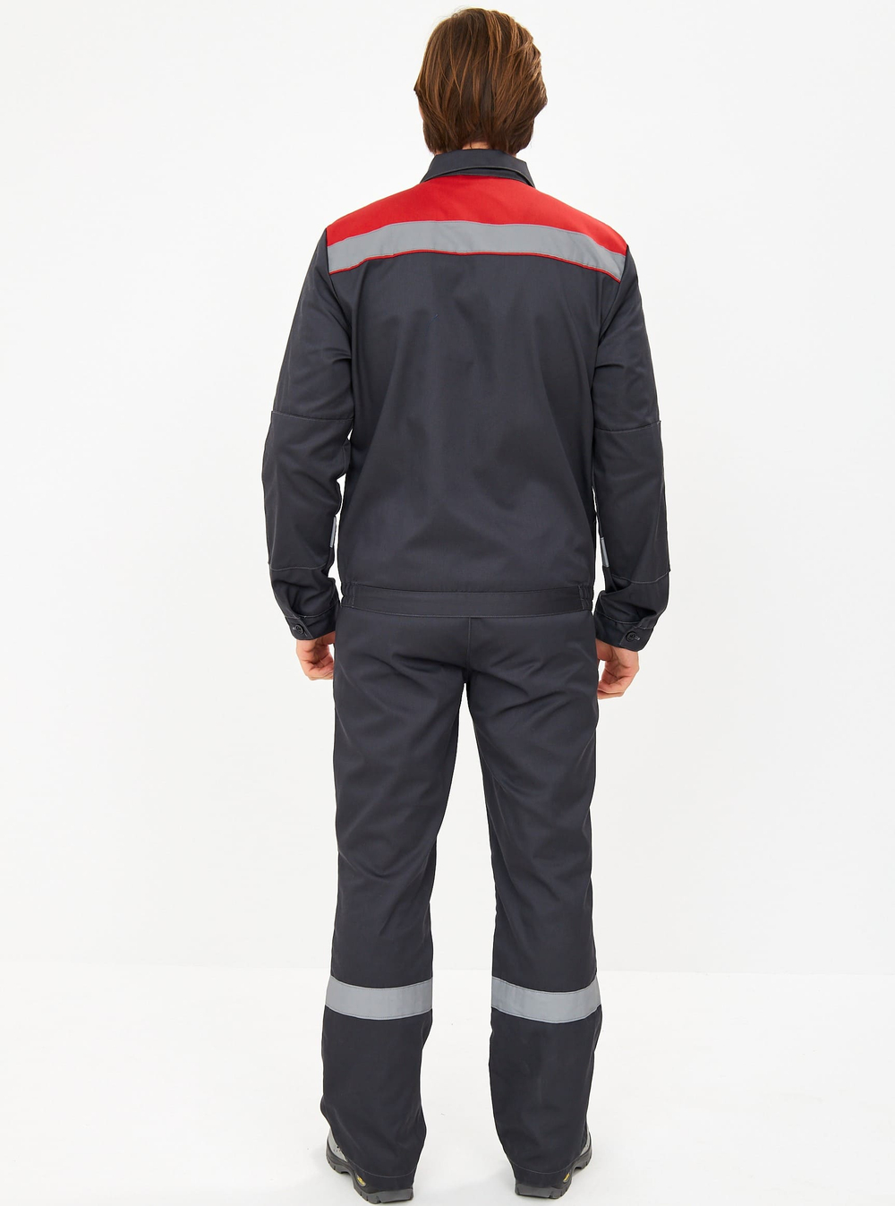 Костюм Лигор-2 Премиум СОП К. (тк.Смесовая,240) п/к, т.серый/красный