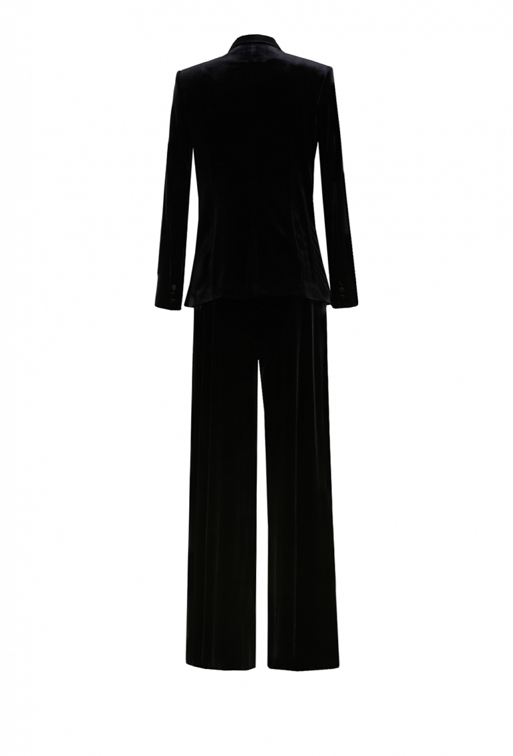 Костюм брючный бархатный черный 18-03-24 SS