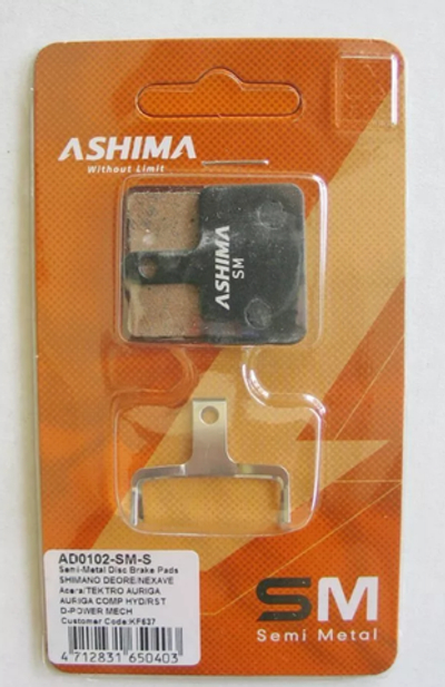 Колодки с пружиной ASHIMA , для диск. тормоза "Shimano Deore" (BR-M515, BR-M475, BR-M465), "Nexave"(C501,C60
