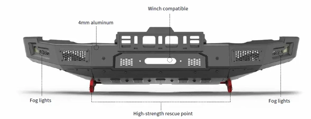 Силовой передний бампер для BYD Leopard 5 2024+ Леопард