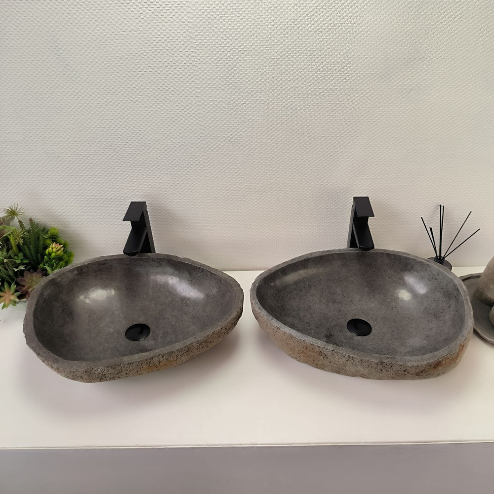 Раковина из речного камня RS63840 56*44*15 2шт 0127