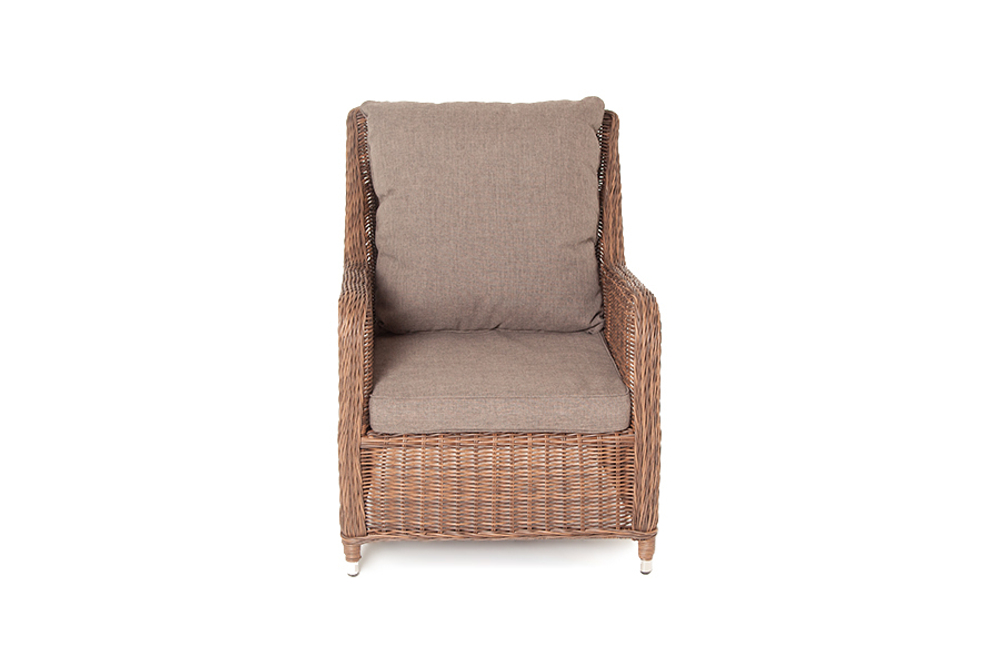 "Гляссе" кресло плетеное из искусственого ротанга, цвет коричневый