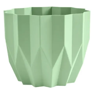 Кашпо для цветов пластиковое 0,8л d-13см «Геометрия» Мята