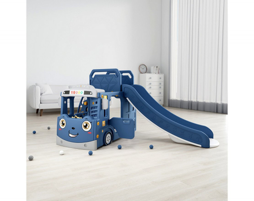 Горка + игровая зона «Автомобиль» PS-049-B синий
