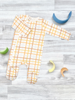 Утеплённый комбинезон с закрытой ножкой Mjölk Sleep and Play Цветная клетка