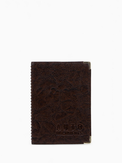 Обложка д/автодок, 10,5*0,5*13,5см, с уголками, коричневый, 3608226