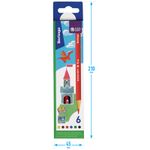 Карандаши цветные Berlingo "SuperSoft. Замки", 06цв., заточен., картон, европодвес