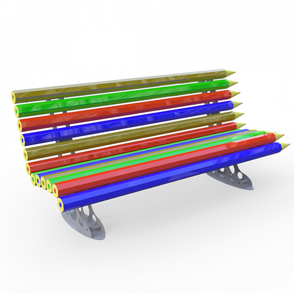 Скамейка Карандаши