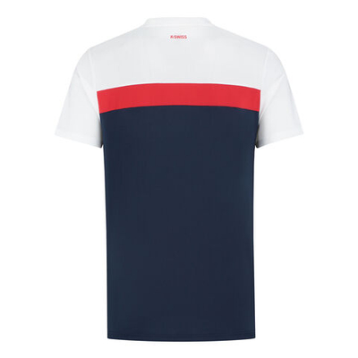Мужское теннисное поло K-Swiss Heritage Classic T-Shirt Men - Dark Blue, White