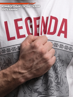 Футболка оверсайз хлопковая белая LEGENDA Чудское озеро