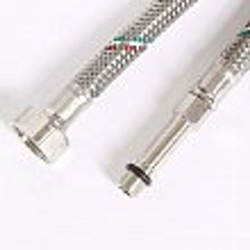 UNI-FITT Гибкая подводка для смесителя МL10х1 - 1/2", 60 см, удлиненный штуцер, DN 8, оплетка из нержавеющей