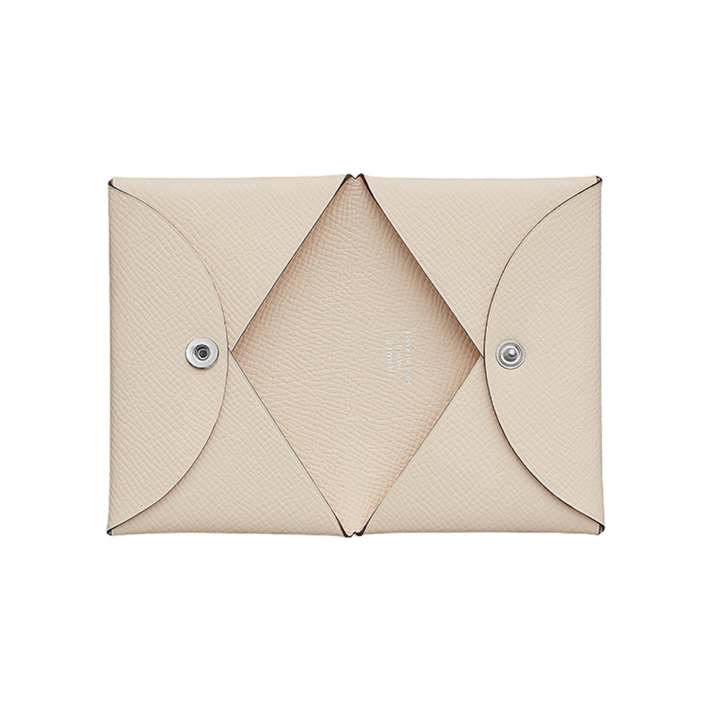 Картхолдеры и кошельки HERMES Calvi Epsom 10 Craie, H044164CK10