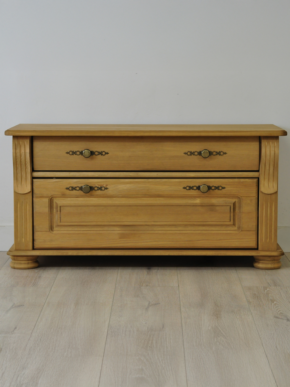 Скамья в прихожую Сюзанна из сосны, обувница