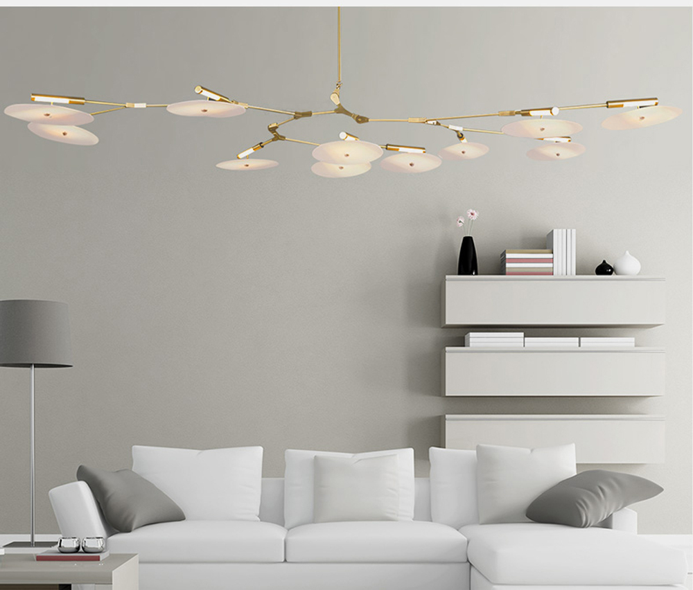 Ceiling design lamp  Branching Discs by Lindsey Adelman (5 lampshades,  Gold)