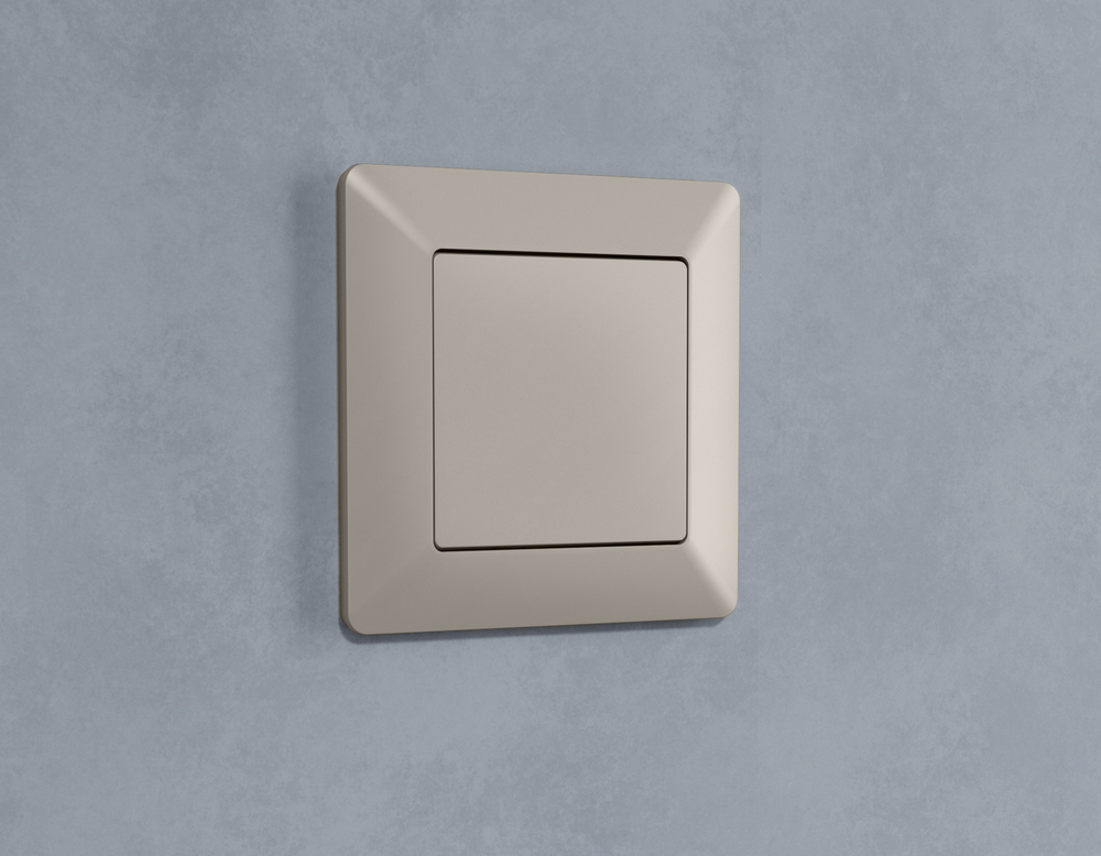 AP3760 Лицевая панель ALFA (Серо-бежевый матовый) заглушка для суппорта QUANT