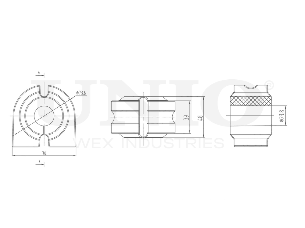 Втулка переднего стабилизатора UNIO RMP-10225