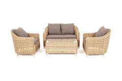 "Кон Панна" лаунж-зона из искусственного ротанга, цвет соломенный