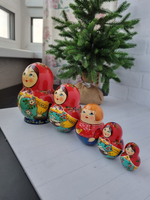 Матрёшка "с гусем" пузатая 5мест