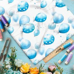 Ткань премиум мембрана голубые воздушные шары