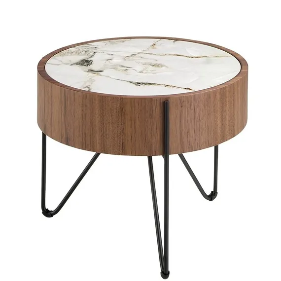 Журнальный столик Angel Cerda 2139 из ореха и керамики