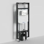 Инсталляция для унитаза WasserKraft Dinkel 58TLT.010.ME.BN02 с кнопкой никель