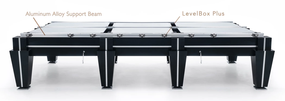 Бильярдный стол для снукера RASSON "Magnum Pro" (12 футов, черный, сланец 50 мм в комплекте с аксессуарами) с системой подогрева плит