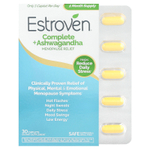 Estroven, Complete iHerb, средство для поддержки при менопаузе с ашвагандой, 30 капсул