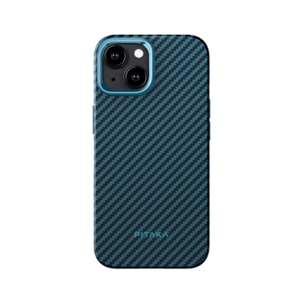 Противоударный чехол Pitaka MagEZ Pro 4 для iPhone 15 1500D Black/Blue (Twill)