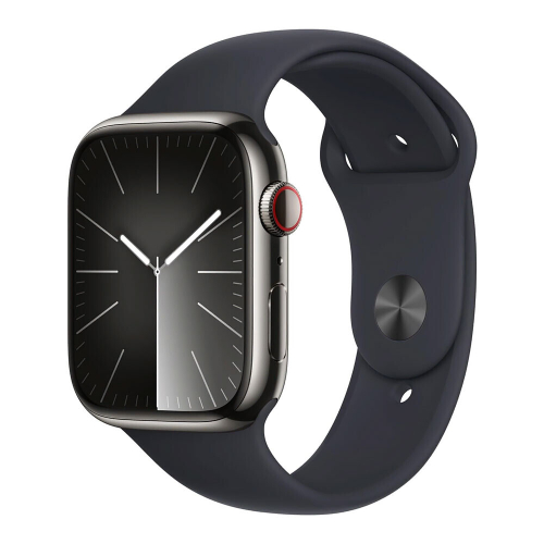 Apple Watch Series 9 41 мм Stainless Steel Graphite with Sport Band Midnight S/M