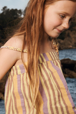 ZARA ХЛОПКОВЫЙ ТОП В ПОЛОСКУ - LIMITED EDITION, ОРАНЖЕВЫЙ/ЖЕЛТЫЙ