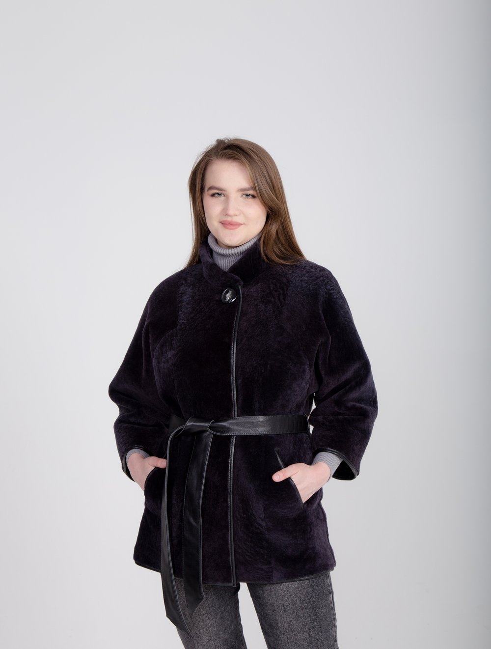 Мутоновая шуба из овчины