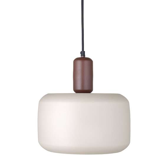 Светильник потолочный Juko, Ø30х32 см, вишневый/бежевый